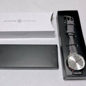 New Avon Criss Cross watch. Grey. Signature Collection. NIB